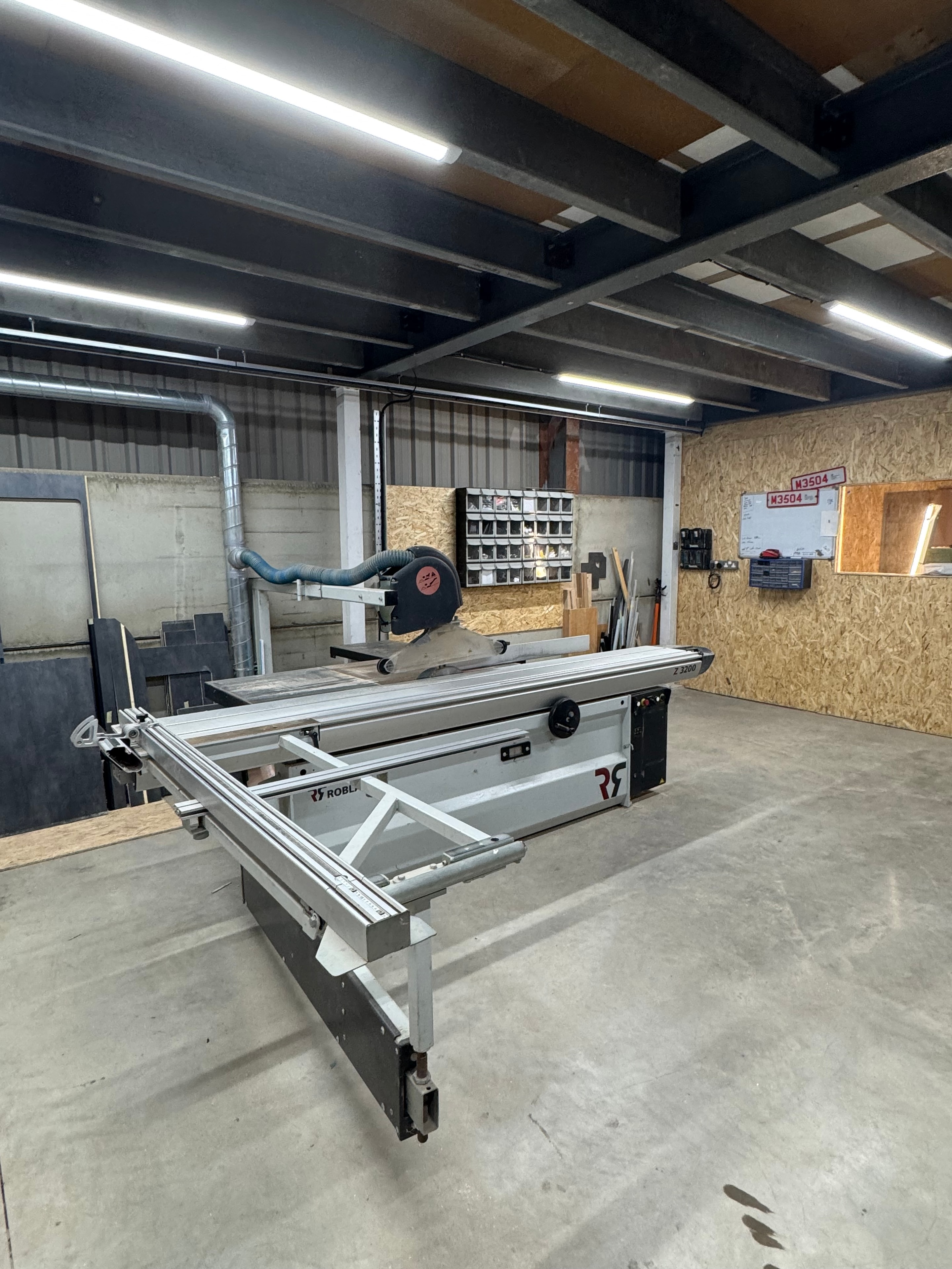 Panel saw and workshop equipment at TRU Motorhomes